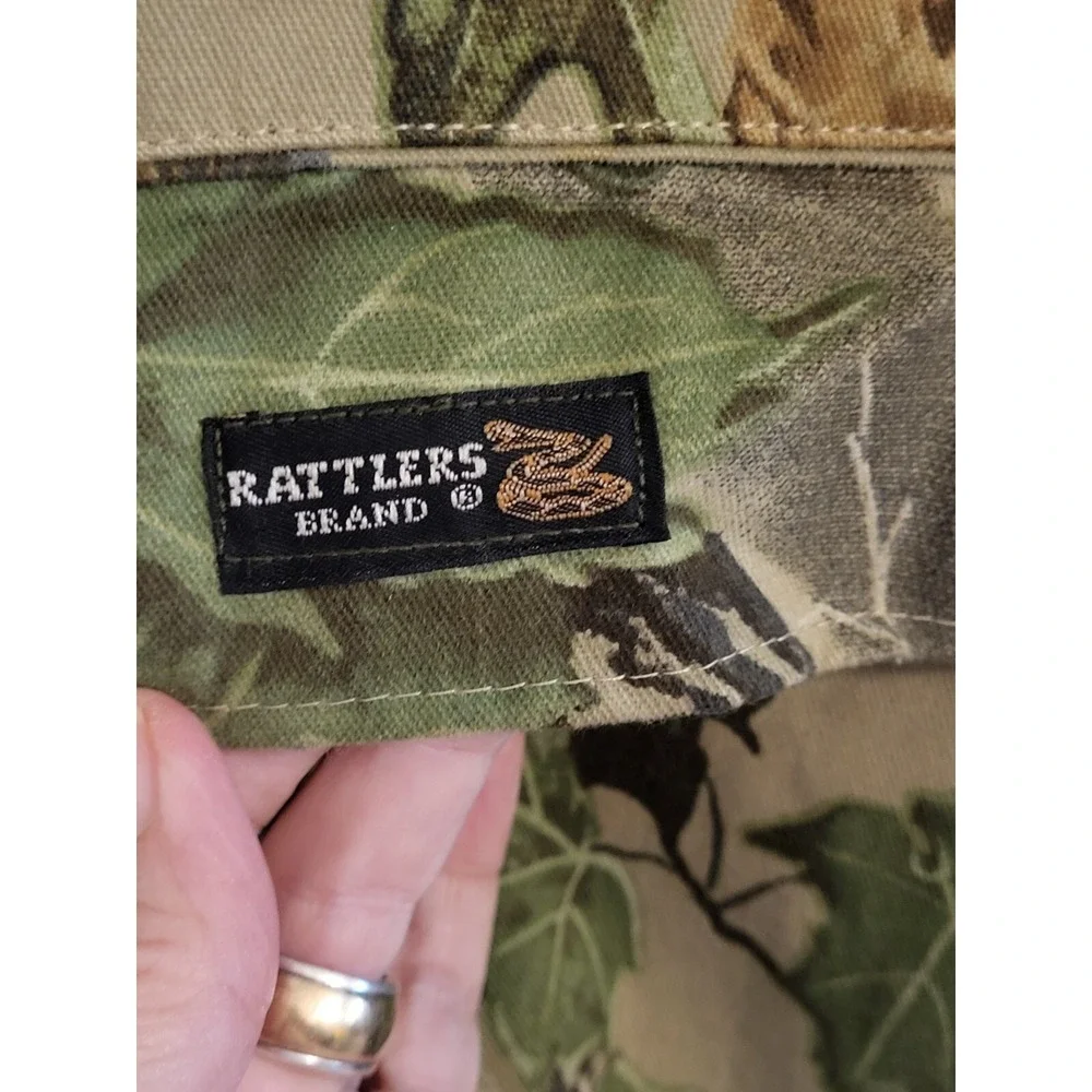 Vintage Rattlers Brand Realtree Camo Cargo Hunting Pants Size XL Made In USA NWT